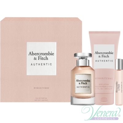 Abercrombie & Fitch Authentic Set (EDP 100ml + EDP 15ml + BL 200ml) for Women Women's Gift sets