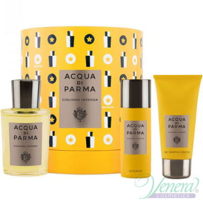 Acqua di Parma Colonia Intensa Set (EDC 100ml + SG 75ml + Deo Spray 50ml) for Men Men's Gift sets