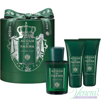 Acqua di Parma Colonia Club Set (EDC 100ml + Face Emulsion 50ml + SG 50ml) for Men and Women Unisex Gift sets