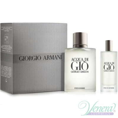 Armani Acqua Di Gio Set (EDT 100ml + EDT 15ml) for Men Men's Gift sets