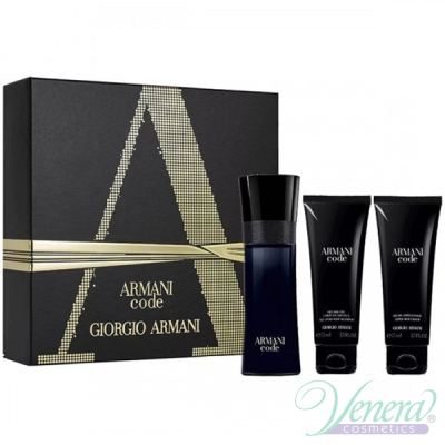 Armani Code Set (EDT 75ml + AS Balm 75ml + SG 75ml) for Men Men's Gift sets