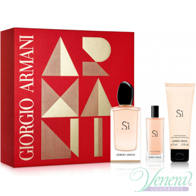 Armani Si Set (EDP 100ml + EDP 15ml + BL 75ml) for Women Women's Fragrance