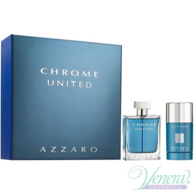 Azzaro Chrome United Set (EDT 50ml + Deo Stick 75ml) for Men Men's Gift sets