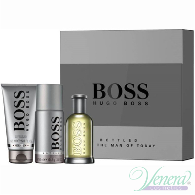 Boss Bottled Man of Today (EDT 100ml + Deo Spray 150ml + SG 150ml) for Men Men's Gift sets