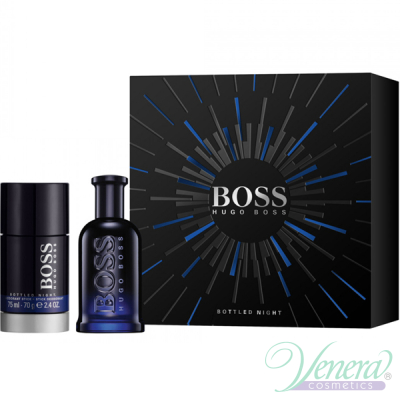 Boss Bottled Night Set (EDT 50ml + Deo Stick 75ml) for Men Men's Gift sets