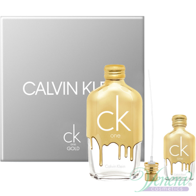 Calvin Klein CK One Gold Set (EDT 100ml + EDT 10ml) pentru Bărbați și Femei Unisex's Gift sets