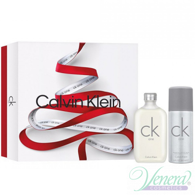 Calvin Klein CK One Set (EDT 100ml + Deo Spray 150ml) for Men and Women Unisex's Gift Sets