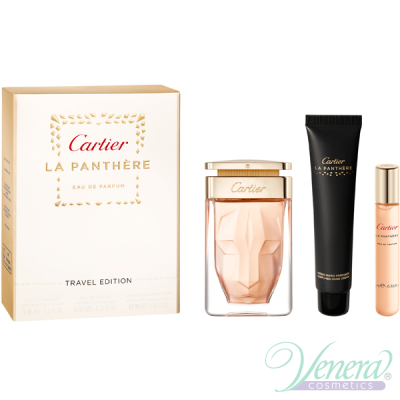 Cartier La Panthere Set (EDP 75ml + EDP 10ml + Hand Cream 40ml) for Women Women's Gift sets
