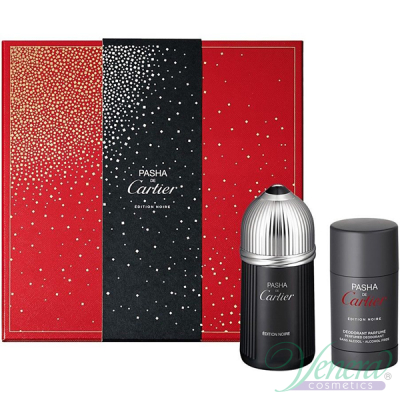 Cartier Pasha de Cartier Edition Noire Set (EDT 100ml + Deo Stick 75ml) for Men Men's Gift sets