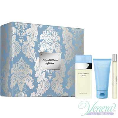 Dolce&Gabbana Light Blue Set (EDT 100ml + Body Cream 75ml + EDT 10ml) for Women Women's Gift sets