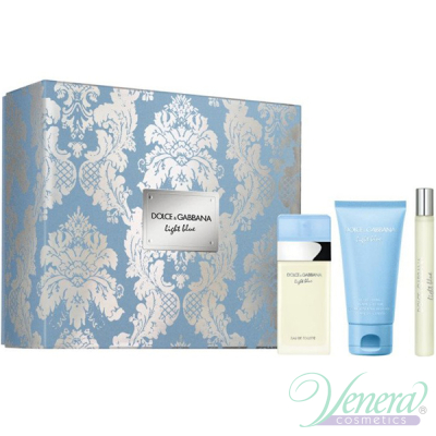 Dolce&Gabbana Light Blue Set (EDT 50ml + Body Cream 50ml + EDT 10ml) for Women Women's Gift sets