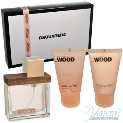 Dsquared2 She Wood Set (EDP 30ml + BL 30ml + SG 30ml) for Women Women's Gift sets