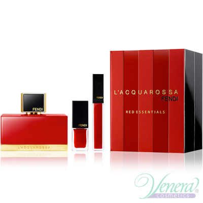 Fendi L' Acquarossa Set (EDP 50ml + Nail Polish + Lip Gloss) for Women Women's Gift sets