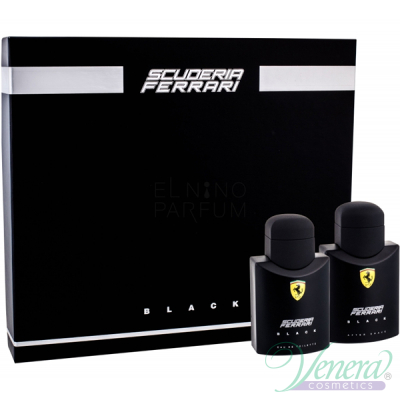 Ferrari Scuderia Ferrari Black Set (EDT 75ml + After Shave Lotion 75ml) for Men Men's Gift sets