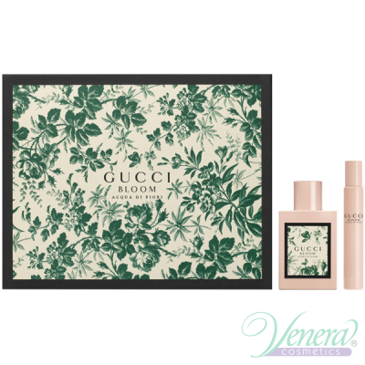 Gucci Bloom Acqua di Fiori Set (EDT 50ml + EDT 7.4ml) for Women Women's Gift sets