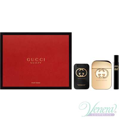 Gucci Guilty Set (EDT 75ml + EDT 7.5ml + BL 100ml) for Women Women's Gift sets