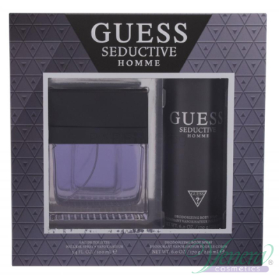 Guess Seductive Homme Set (EDT 100ml + Deo Spray 226ml) for Men Men's Gift sets