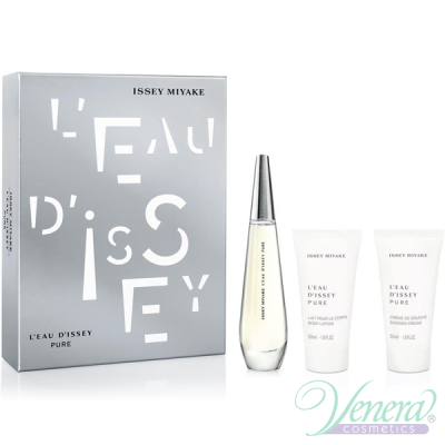 Issey Miyake L'Eau D'Issey Pure Set (EDP 50ml + BL 50ml + SG 50ml) for Women Women's Gift sets