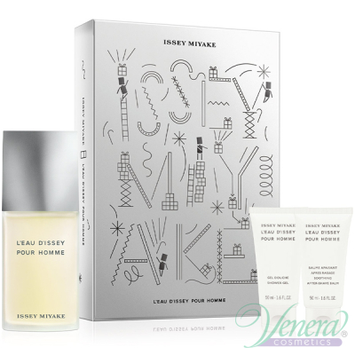 Issey Miyake L'Eau D'Issey Pour Homme Set (EDT 125ml + AS Balm 50ml + SG 50ml) for Men Men's Gift sets