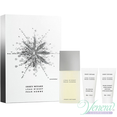 Issey Miyake L'Eau D'Issey Pour Homme Set (EDT 75ml + AS Balm 50ml + SG 50ml) for Men Men's Gift sets