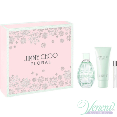 Jimmy Choo Floral Set (EDT 90ml + BL 100ml + EDT 7.5ml) for Women Women's Gift sets