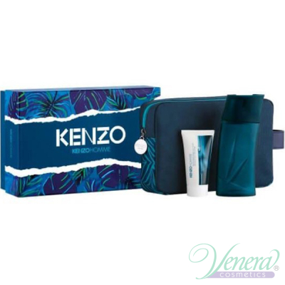 Kenzo Pour Homme Set (EDT 100ml + AS Balm 50ml + Pouch) for Men Men's Gift sets