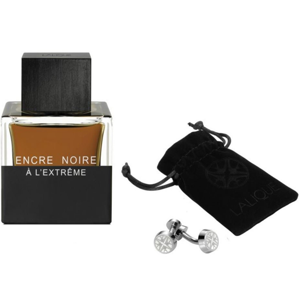 Lalique Encre Noire A L'Extreme Set (EDP 50ml + Cufflinks) for Men