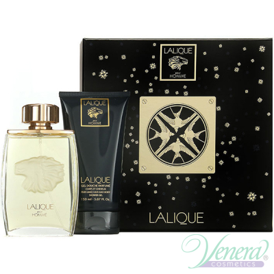 Lalique Pour Homme Lion Set (EDP 125ml + SG 150ml) for Men Men's Gift sets
