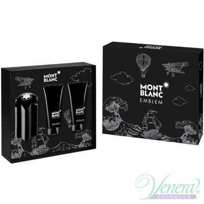 Mont Blanc Emblem Set (EDT 100ml + SG 100ml + AS Balm 100ml) for Men Men's Gift sets