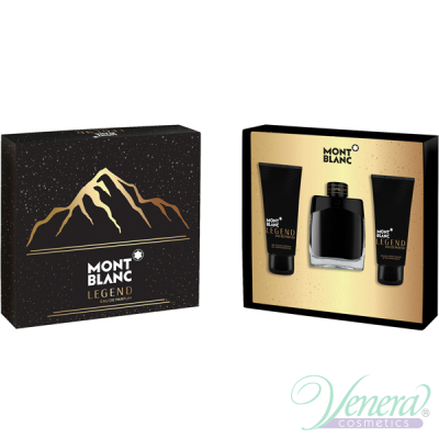 Mont Blanc Legend Eau de Parfum Set (EDP 100ml + AS Balm 100ml + SG 100ml) for Men Men's Gift sets