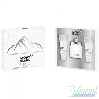 Mont Blanc Legend Spirit Set (EDT 100ml + AS Blam 100ml + SG 100ml) for Men Men's Gift sets
