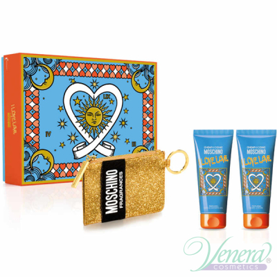 Moschino Cheap & Chic I Love Love Set (EDT 100ml + BL 100ml + SG 100ml + Card Holder) for Women Women's Gift sets