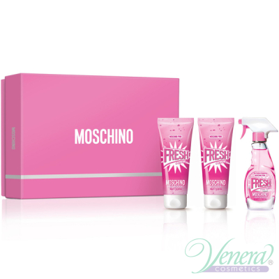 Moschino Pink Fresh Couture Set (EDT 50ml + BL 100ml + SG 100ml) for Women Women's Gift sets