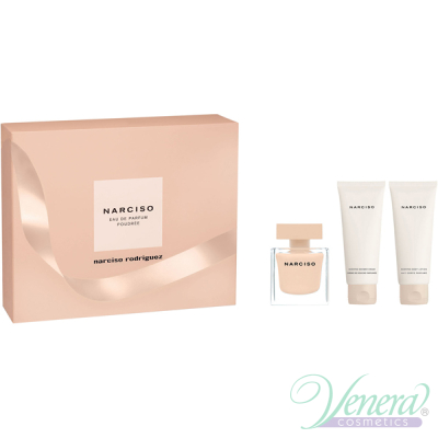 Narciso Rodriguez Narciso Poudree Set (EDP 50ml + BL 75ml + SG 75ml) for Women Women's Gift sets