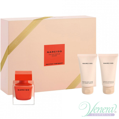 Narciso Rodriguez Narciso Rouge Set (EDP 50ml + BL 50ml + SG 50ml) for Women Women's Gift sets