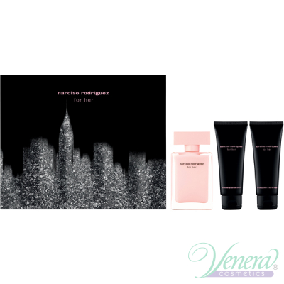 Narciso Rodriguez for Her Set (EDP 50ml + BL 75ml + SG 75ml) for Women Women's Gift sets