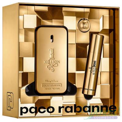 Paco Rabanne 1 Million Set (EDT 50ml + EDT 10ml + Key Ring) for Men Men's Gift sets