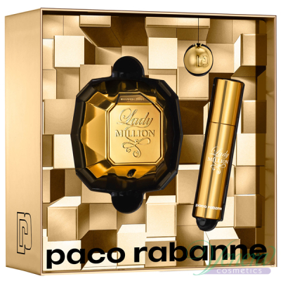 Paco Rabanne Lady Million Set (EDP 50ml + EDP 10ml + Key Ring) for Women Women's Gift sets
