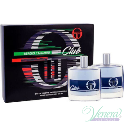 Sergio Tacchini Club Set (EDT 100ml + After Shave Lotion 100ml) for Men Men's 