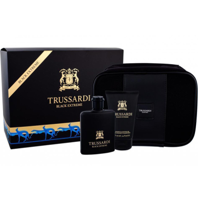 Trussardi Black Extreme Set (EDT 100ml + SG 100ml + Bag) for Men Men's Gift sets