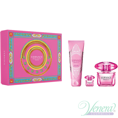 Versace Bright Crystal Absolu Set (EDP 90ml + EDP mini 5ml + SG 150ml) for Women Women's Gift sets