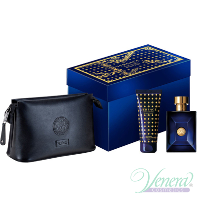 Versace Pour Homme Dylan Blue Set (EDT 100ml + SG 100ml + Bag) for Men Men's Gift sets