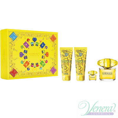 Versace Yellow Diamond Set (EDT 90ml + EDT 5ml + BL 100ml + SG 100ml) for Women Women's Gift sets