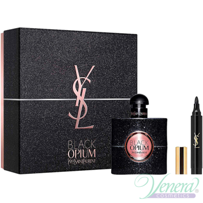 YSL Black Opium Set (EDP 50ml + Conture Eye Marker) for Women Women's Gift sets