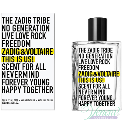 Zadig & Voltaire This is Us! EDT 100ml for Men and Women Unisex Fragrances