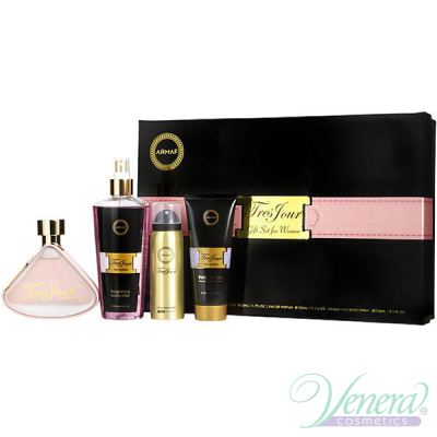 Armaf Tres Jour Set (EDP 100ml + BL 100ml + Perfume Body Spray 50ml + Deo Spray 250ml) for Women Women's Gift sets