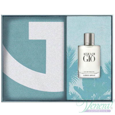 Armani Acqua Di Gio Set (EDT 100ml + Towel) for Men Men's Gift sets