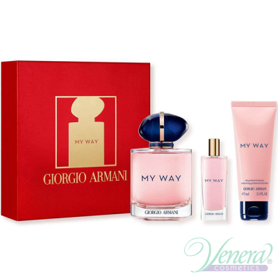 Armani My Way Set (EDP 50ml + EDP 15ml + BL 75ml) for Women Women's Gift sets