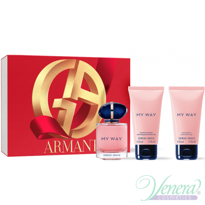 Armani My Way Set (EDP 50ml + BL 50ml + SG 50ml) for Women Women's Gift sets