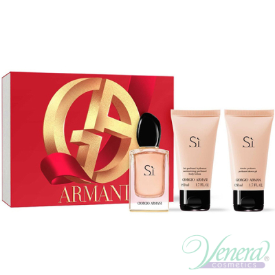 Armani Si Set (EDP 50ml + BL 50ml + SG 50ml) for Women Women's Fragrance